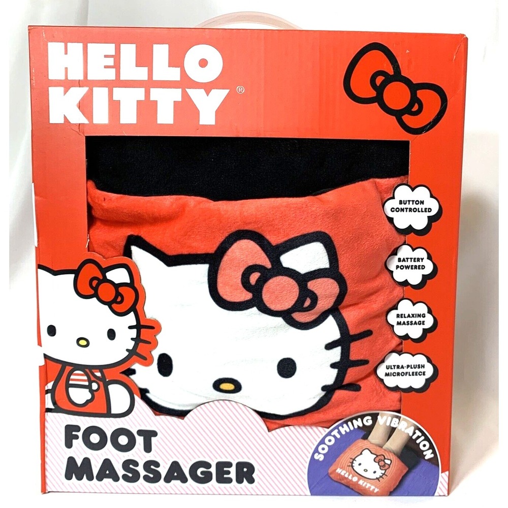NEW Sanrio Hello Kitty Foot Massager Soft Fleece Battery Operated Vibrates inBOX